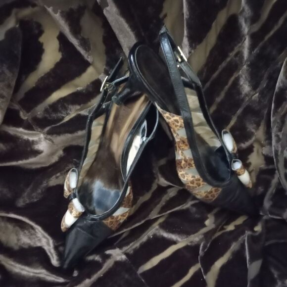 🆕👠J Renee Leopard Print Slingbacks - Picture 1 of 8